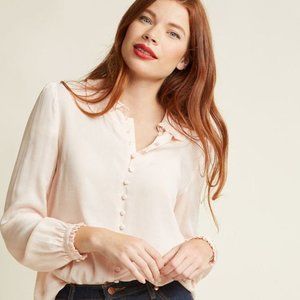 NWOT ModCloth Thoroughly Ladylike Button-Up Top